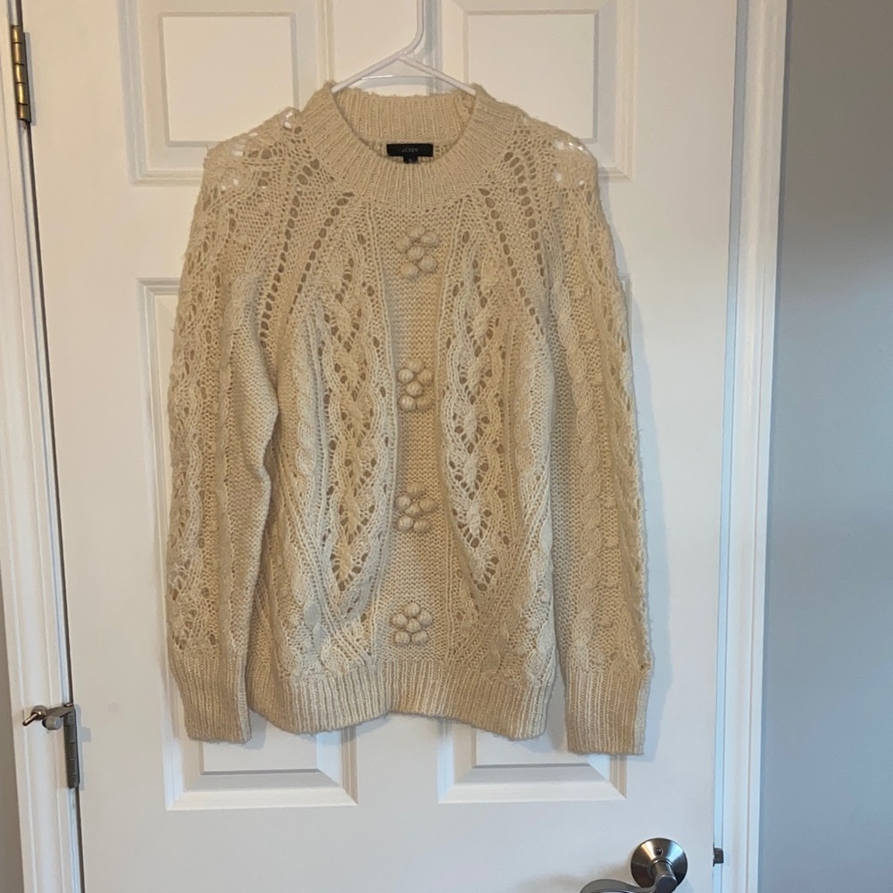 J. Crew Beige Knit Cardigan